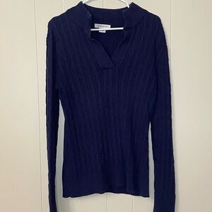 Liz Claiborne Navy V-Neck Sweater for Women